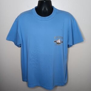 Vintage 90s Boston Massachusetts XL T-shirt Single Stitch USA Sailing FOTL Blue